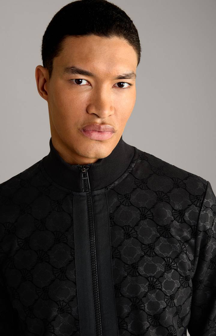 Joop Cornflower-Sweatjacke Thierry in Schwarz gemustert Letzter Tag