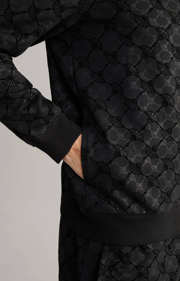 Joop Cornflower-Sweatjacke Thierry in Schwarz gemustert Letzter Tag