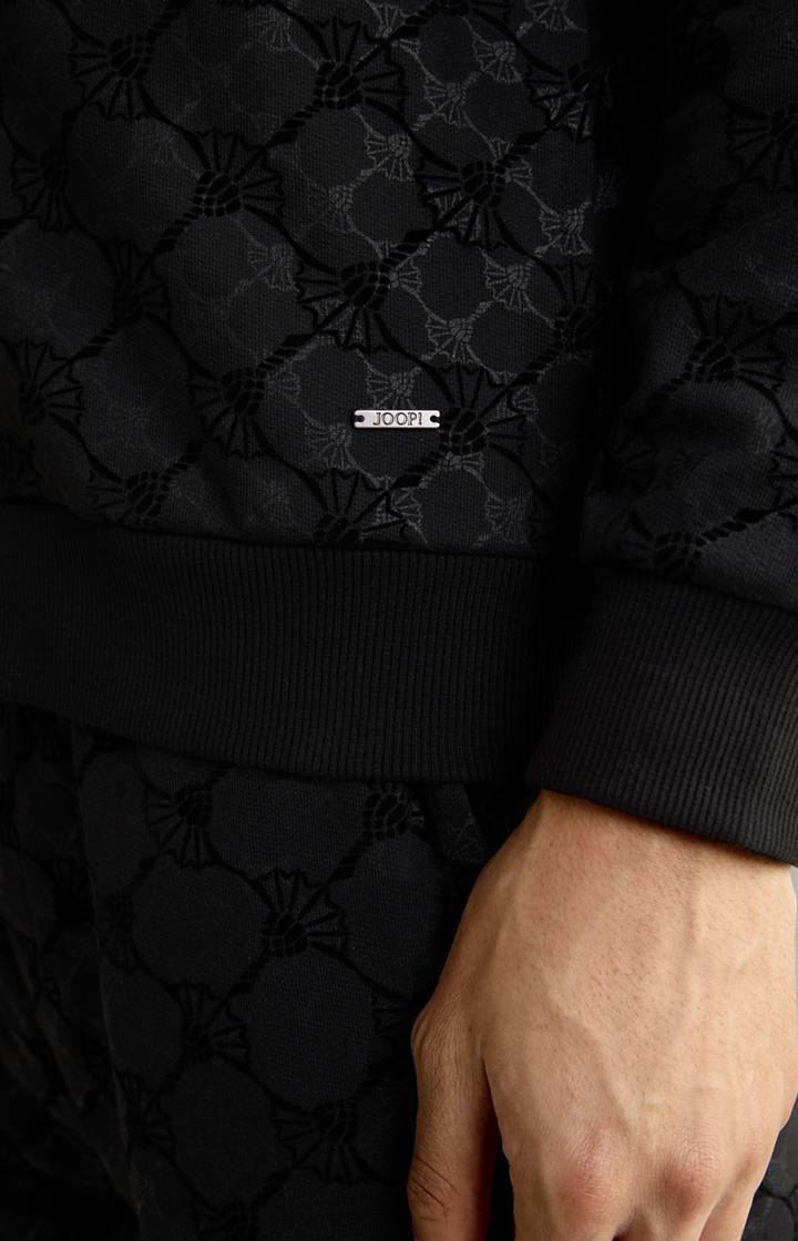 Joop Cornflower-Sweatjacke Thierry in Schwarz gemustert Letzter Tag
