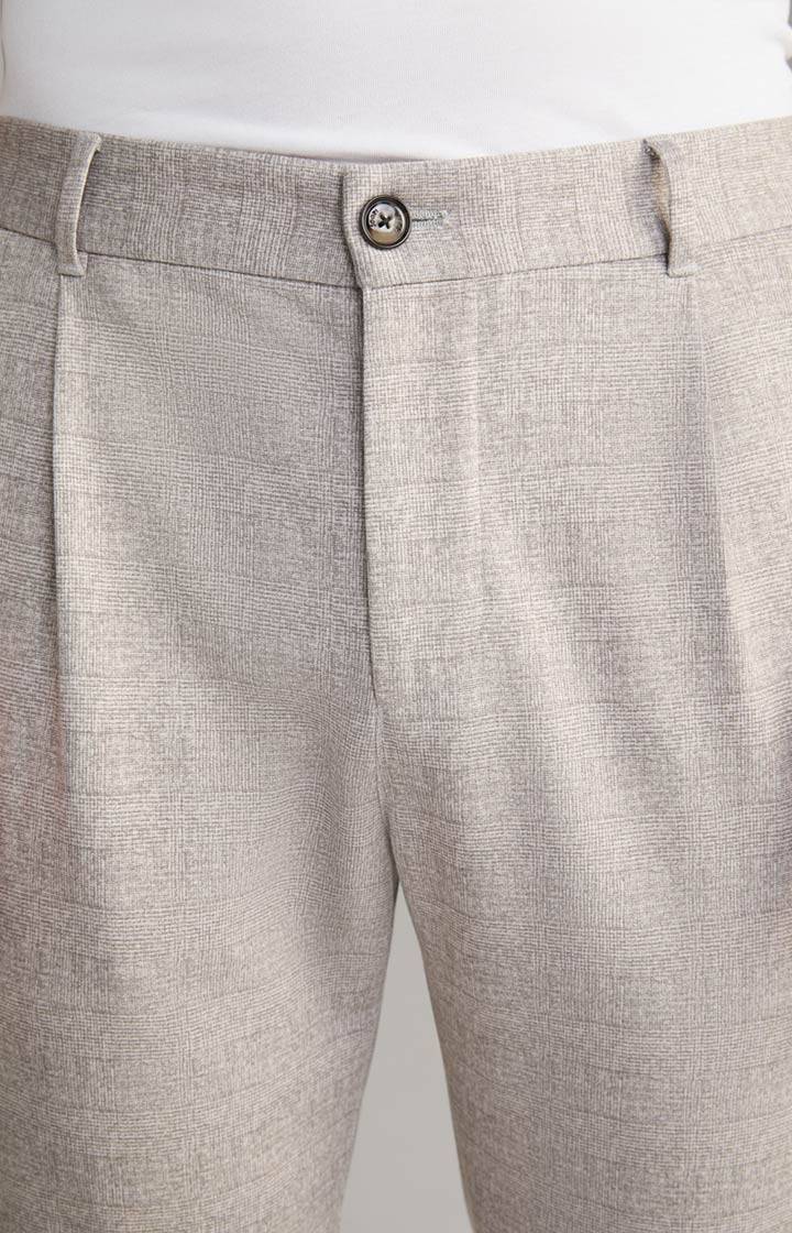 Joop Jerseyhose Lester in Grau kariert Nur noch ein Tag übrig