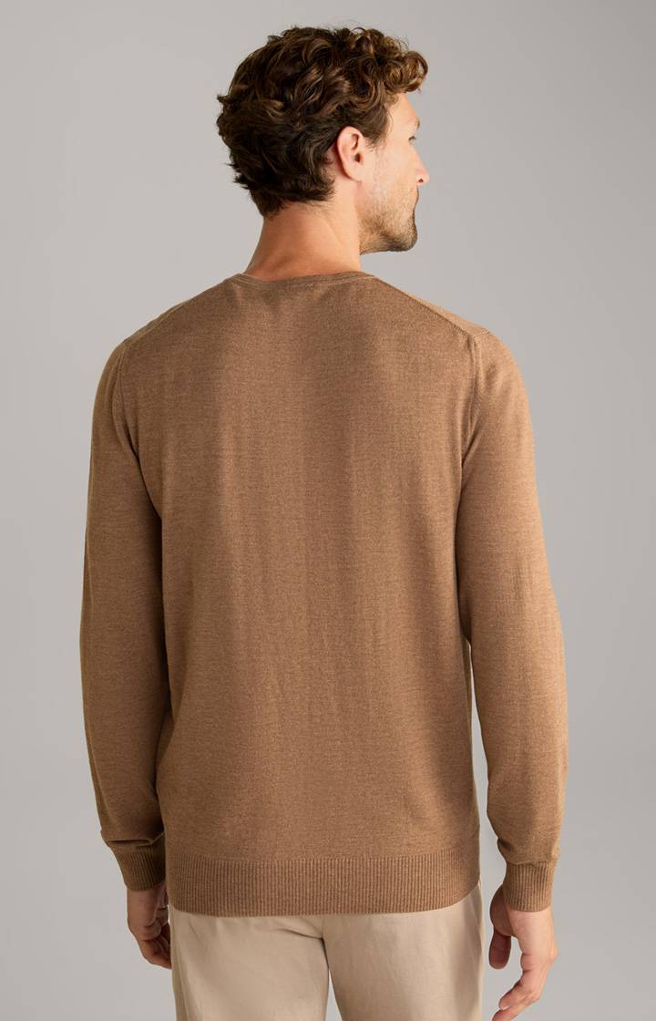 Joop Merinowoll-Pullover Denny in Dunkelbeige 50% Rabatt für begrenzte Zeit