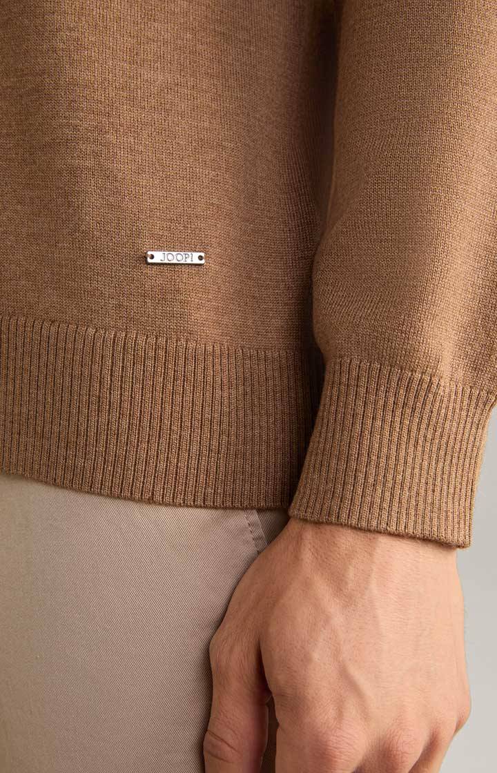 Joop Merinowoll-Pullover Denny in Dunkelbeige 50% Rabatt für begrenzte Zeit