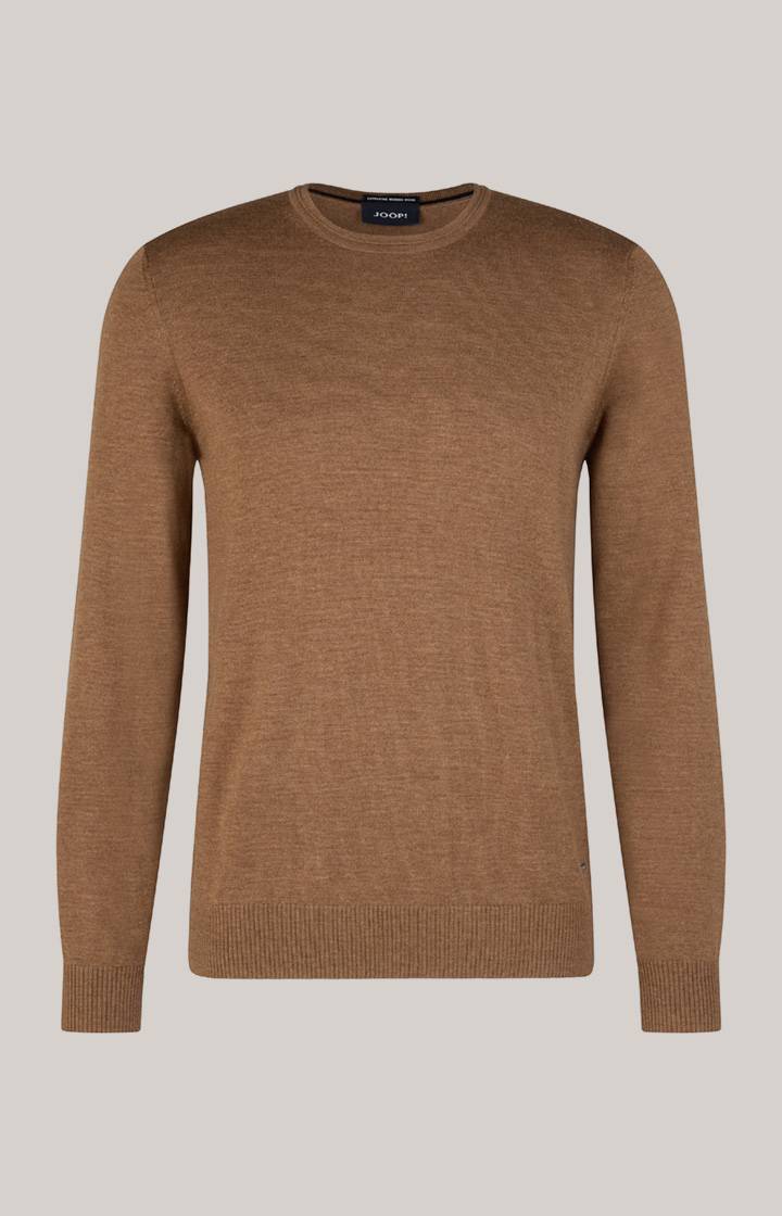 Joop Merinowoll-Pullover Denny in Dunkelbeige 50% Rabatt für begrenzte Zeit