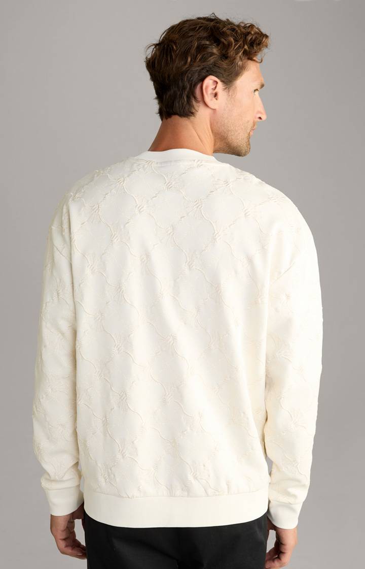 Joop Cornflower-Sweatshirt Cortez in Creme gemustert Fabrikverkauf