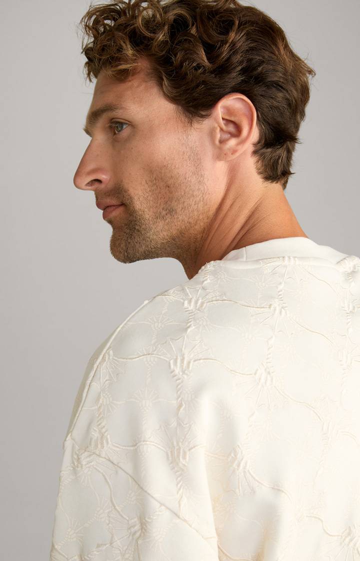 Joop Cornflower-Sweatshirt Cortez in Creme gemustert Fabrikverkauf