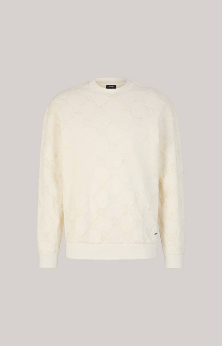 Joop Cornflower-Sweatshirt Cortez in Creme gemustert Fabrikverkauf
