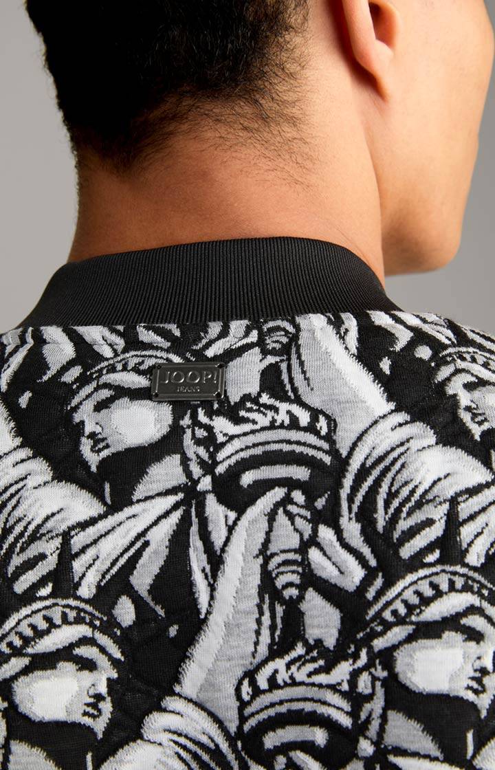 Joop Jacquard-Blouson Danger in Schwarz gemustert Kostenloser Versand