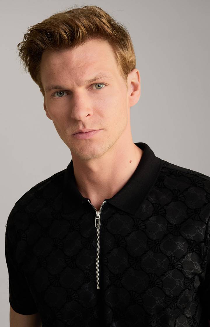 Joop Cornflower-Poloshirt Benito in Schwarz Sonderangebot