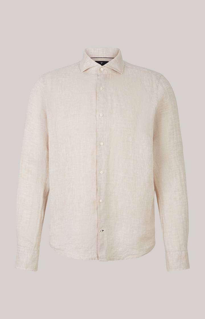 Joop Leinen-Hemd Pai in Beige meliert Tiefpreis