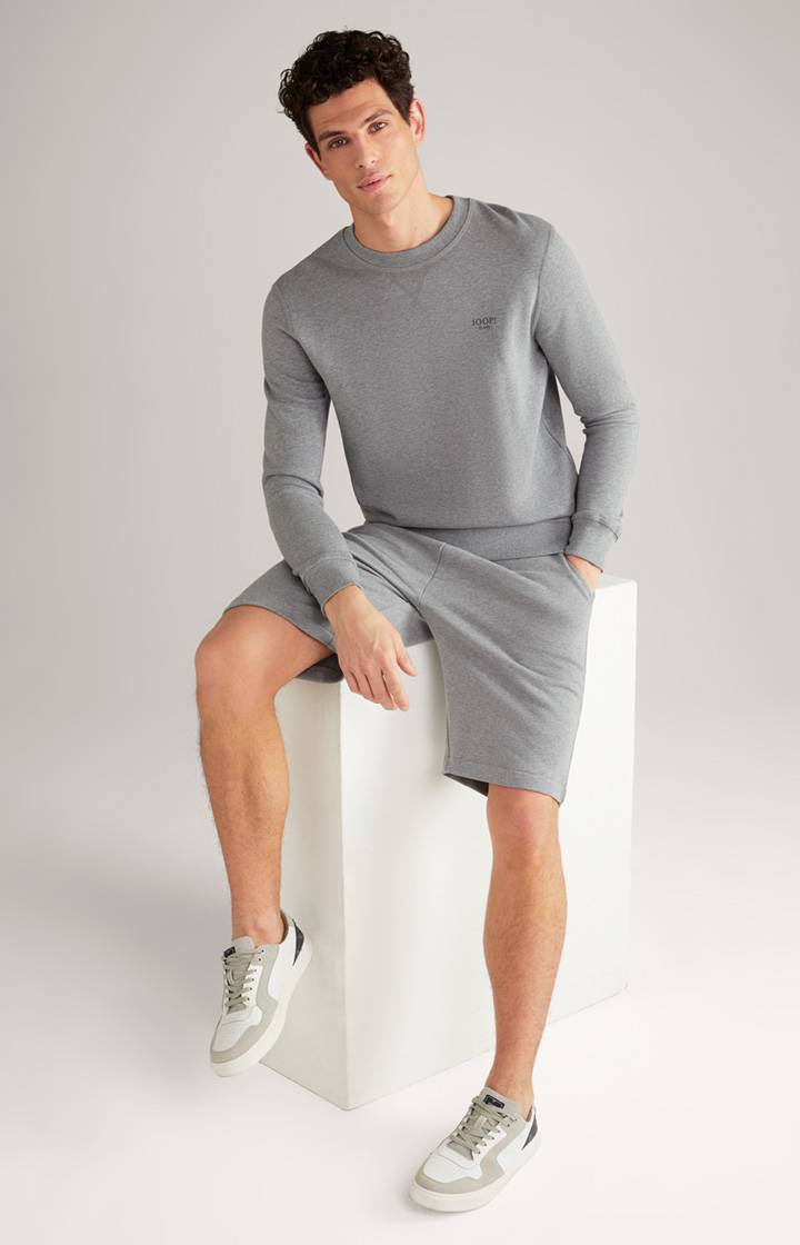Joop Baumwoll-Sweat-Shorts Santo in Grau meliert Rabatt