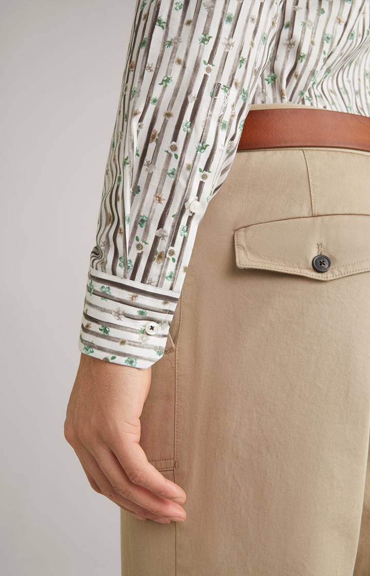 Joop Hemd Pai in Offwhite/Hellgrün/Braun gemustert Cyber Monday