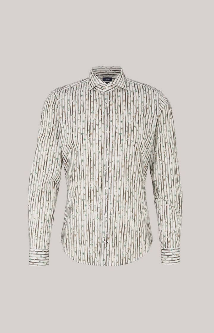 Joop Hemd Pai in Offwhite/Hellgrün/Braun gemustert Cyber Monday