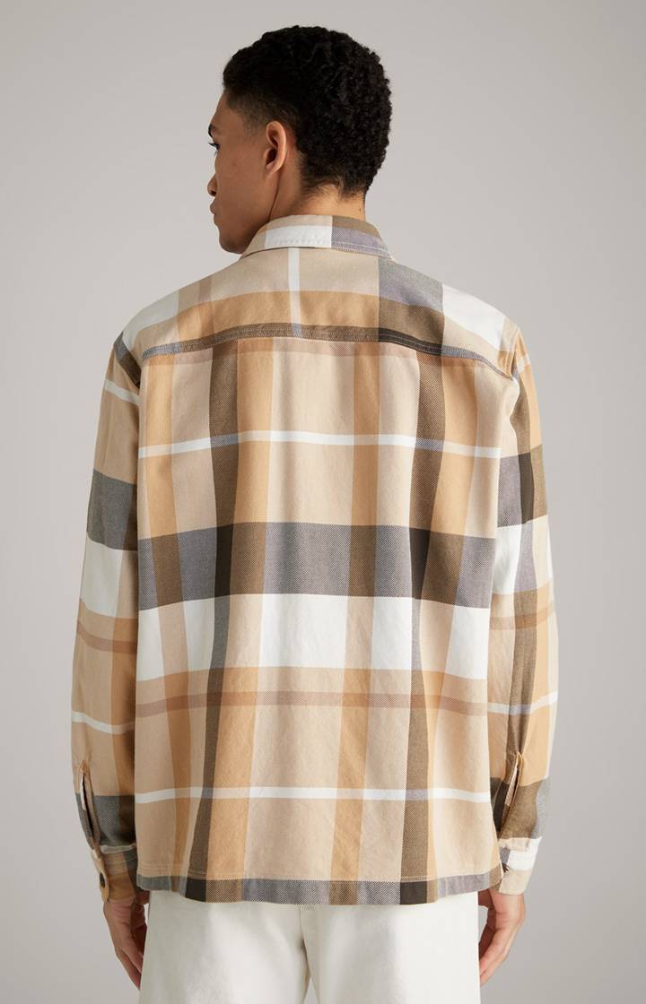 Joop Hemd Harvi in Beige kariert Blitzangebot
