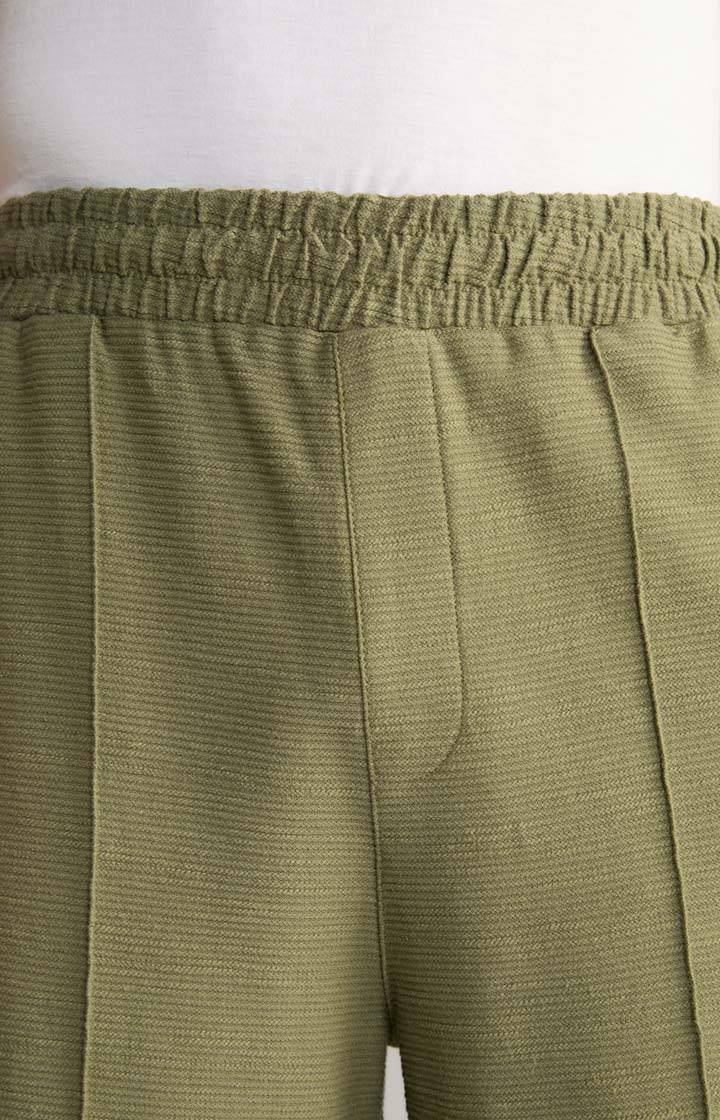 Joop Baumwoll-Shorts Damiano in Oliv strukturiert Letzter Tag