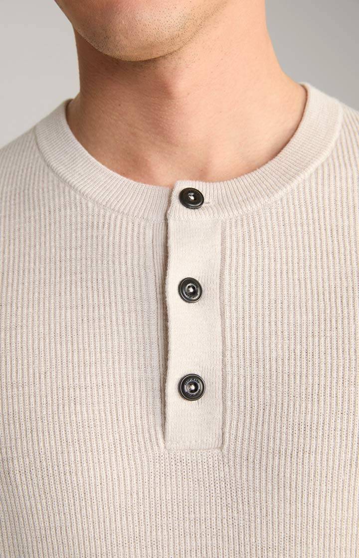 Joop Strickpullover Henley in Hellbeige Zeitbegrenzte Promotion