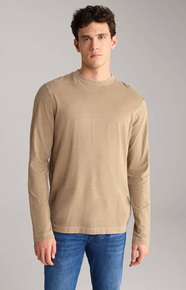 Joop Baumwoll-Langarmshirt Carlito in Hellbraun Bis zu 60% Rabatt