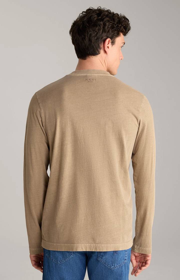 Joop Baumwoll-Langarmshirt Carlito in Hellbraun Bis zu 60% Rabatt