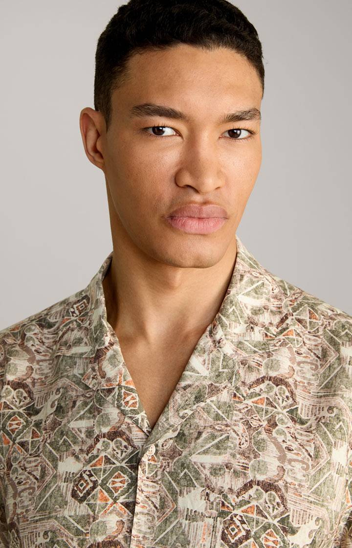 Joop Viskose-Hemd Hanes in Beige gemustert Sonderangebot der Fabrik
