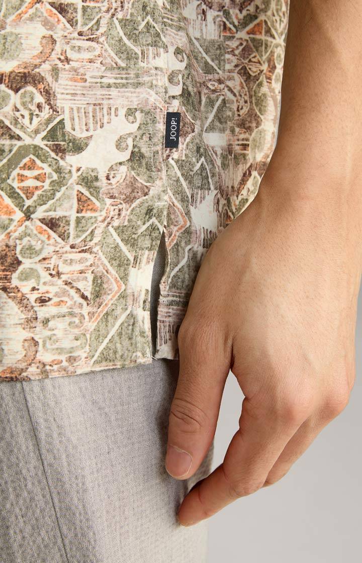 Joop Viskose-Hemd Hanes in Beige gemustert Sonderangebot der Fabrik