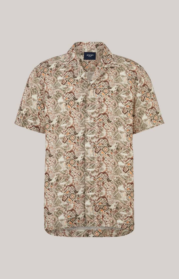 Joop Viskose-Hemd Hanes in Beige gemustert Sonderangebot der Fabrik
