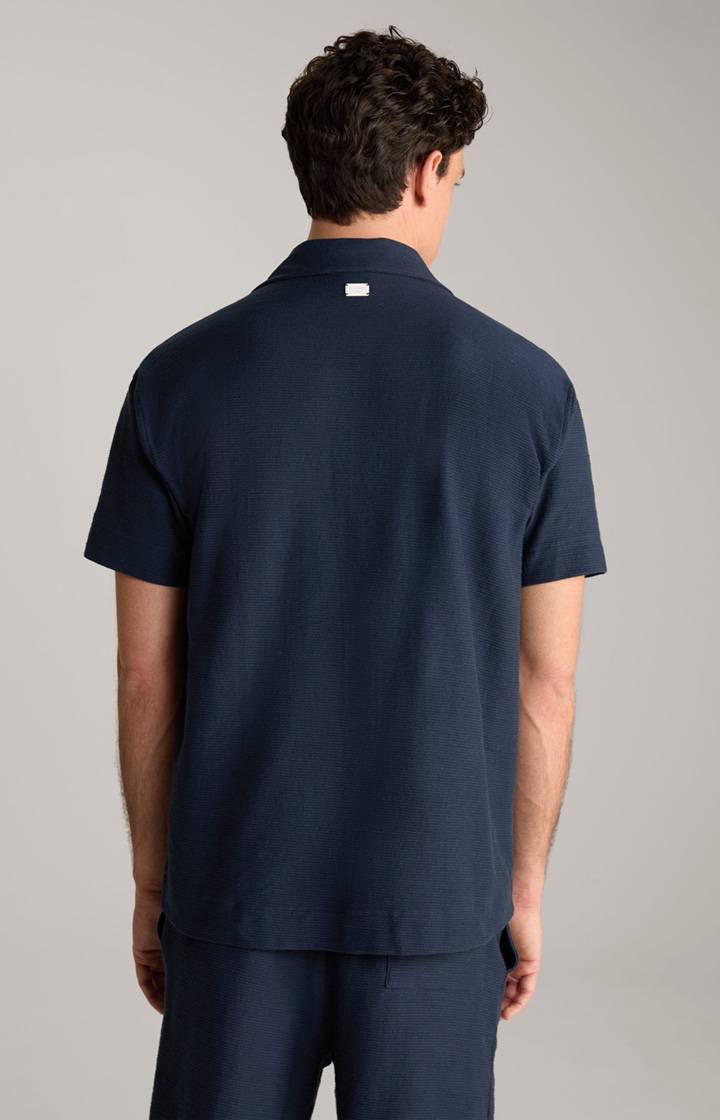 Joop Hemd Damian in Navy strukturiert Im Verkauf