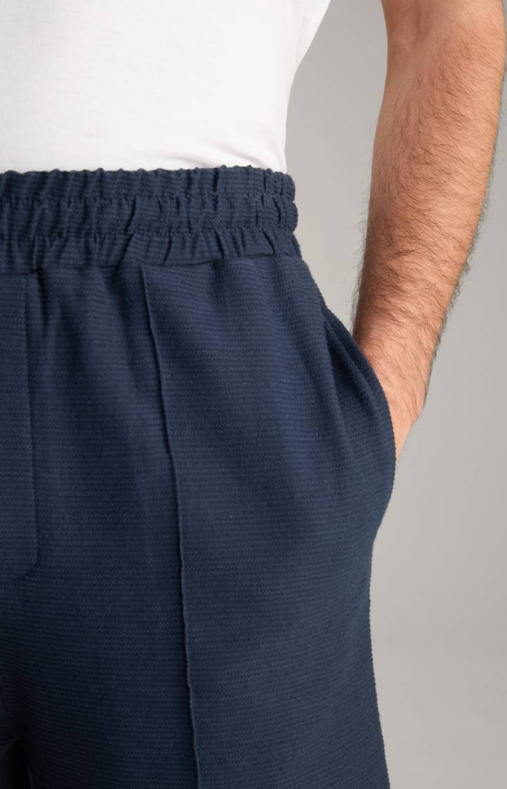 Joop Baumwoll-Shorts Damiano in Navy strukturiert zollfrei