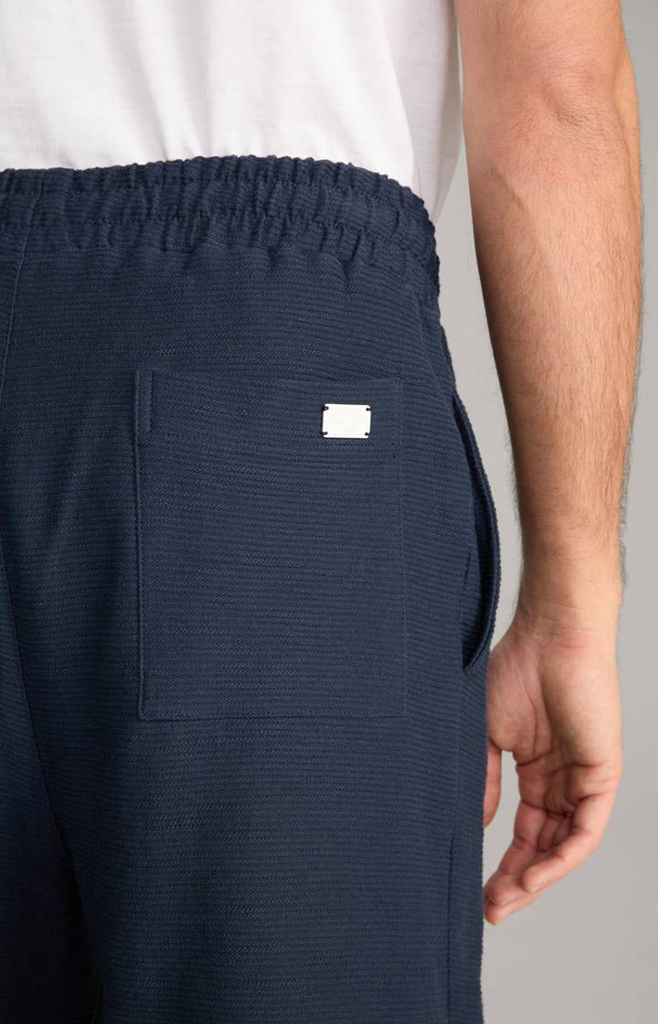 Joop Baumwoll-Shorts Damiano in Navy strukturiert zollfrei