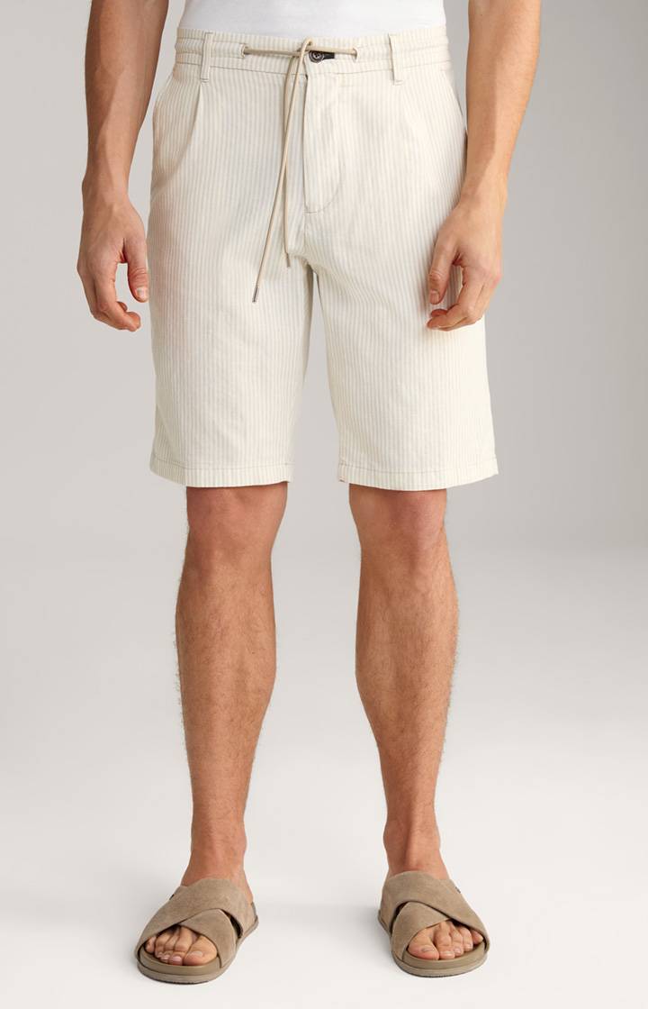 Joop Leinenmix-Shorts Ruby in Beige gestreift Auslauf