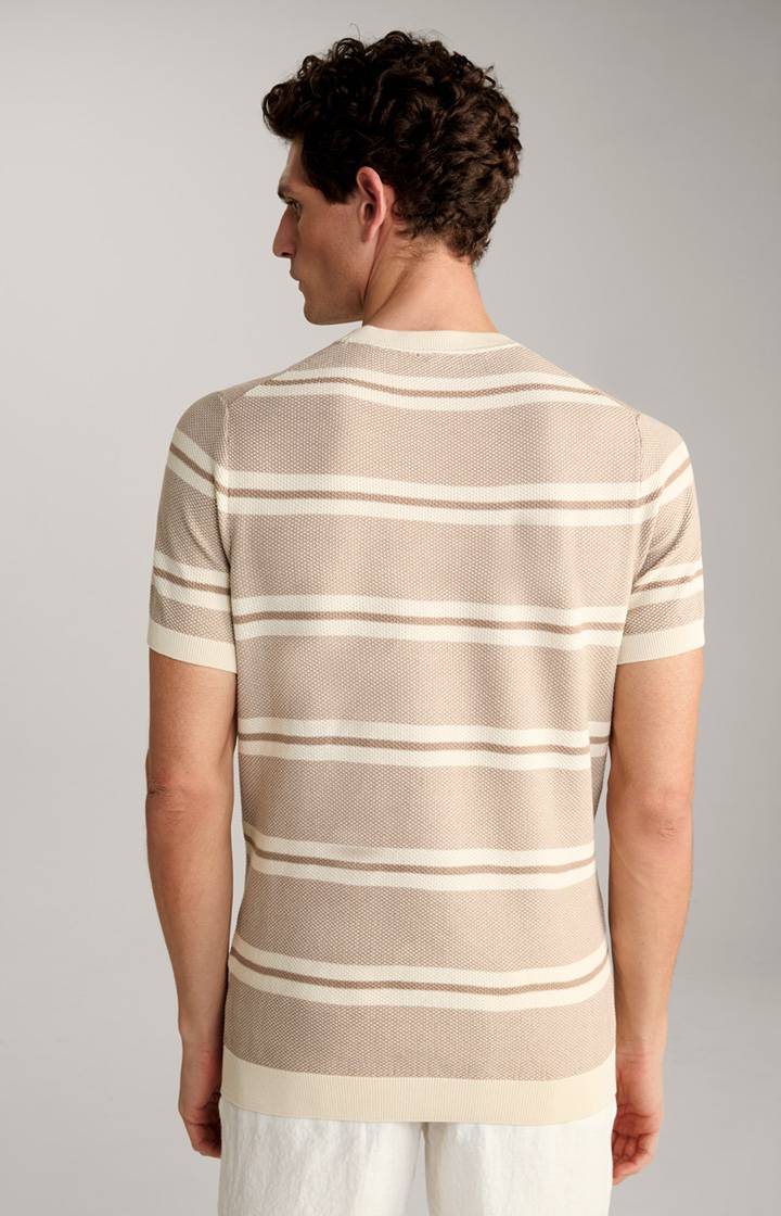 Joop Strick-Shirt Vico in Beige/Offwhite gestreift Black Friday