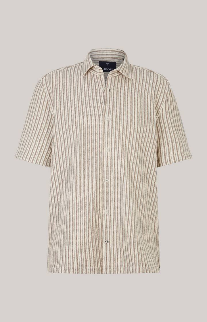 Joop Strick-Hemd Kawi in Beige gestreift VIP-Rabatte