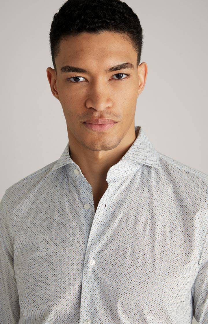 Joop Hemd Pai in Offwhite/Hellblau gemustert Wochenangebot