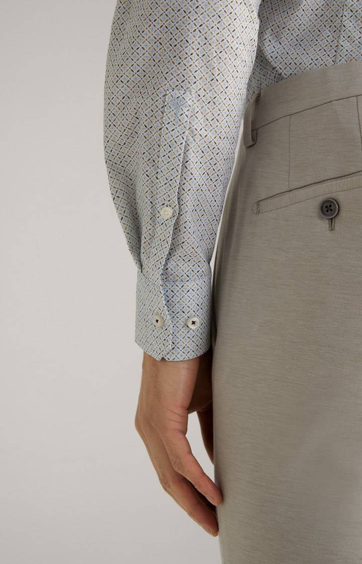 Joop Hemd Pai in Offwhite/Hellblau gemustert Wochenangebot