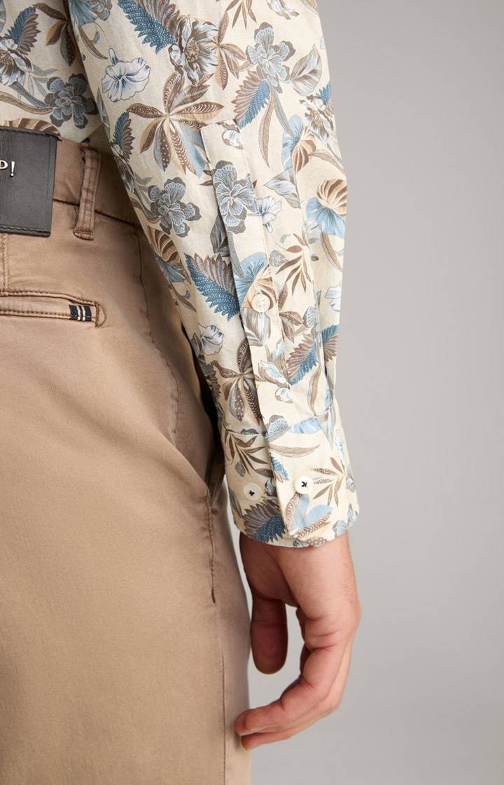 Joop Hemd Pai in Hellbeige/Blau gemustert Bis zu 60% Rabatt