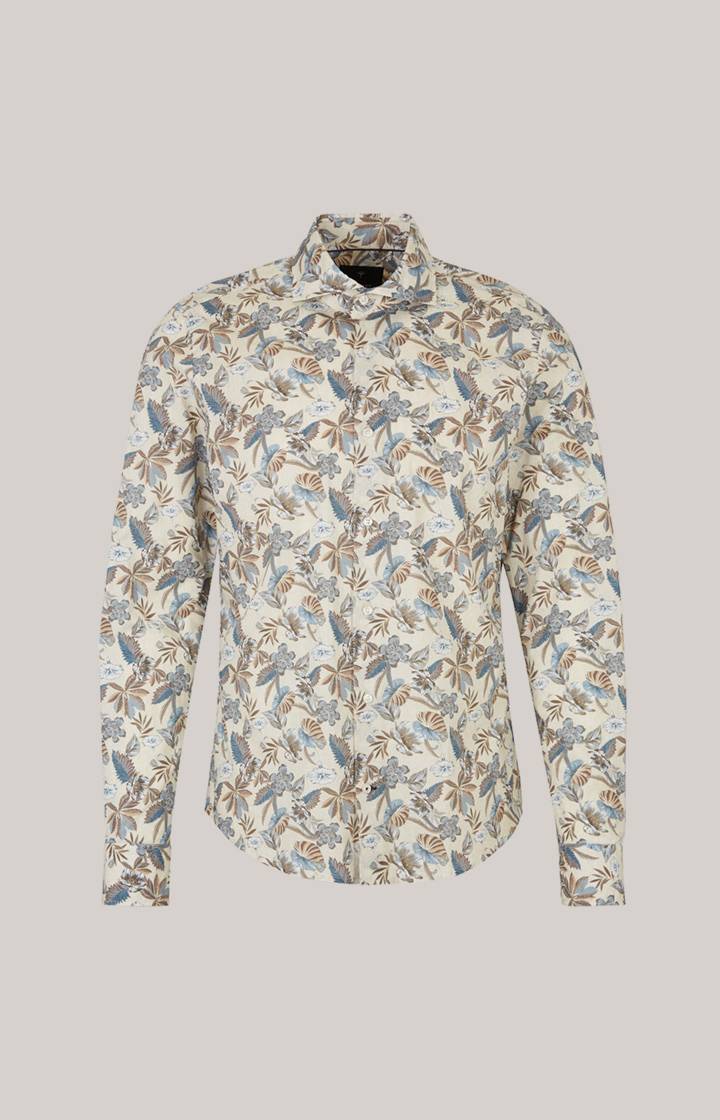 Joop Hemd Pai in Hellbeige/Blau gemustert Bis zu 60% Rabatt