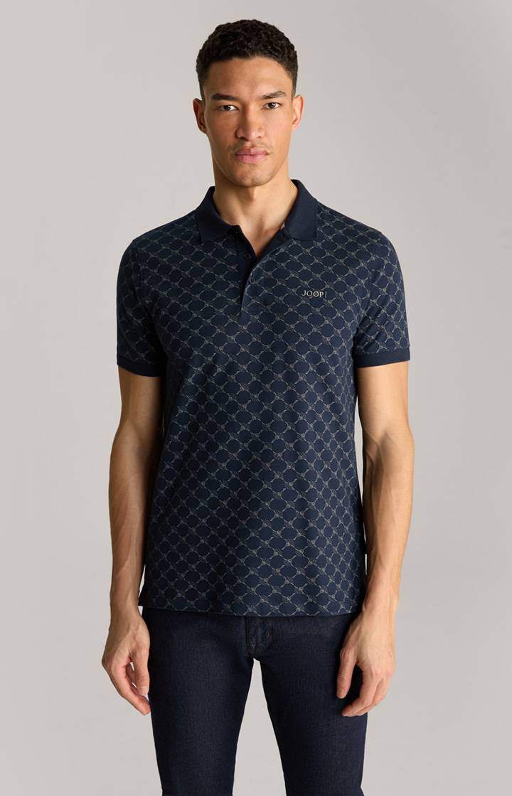 Joop Cornflower Poloshirt Paigam in Navy gemustert Nur noch ein Tag übrig