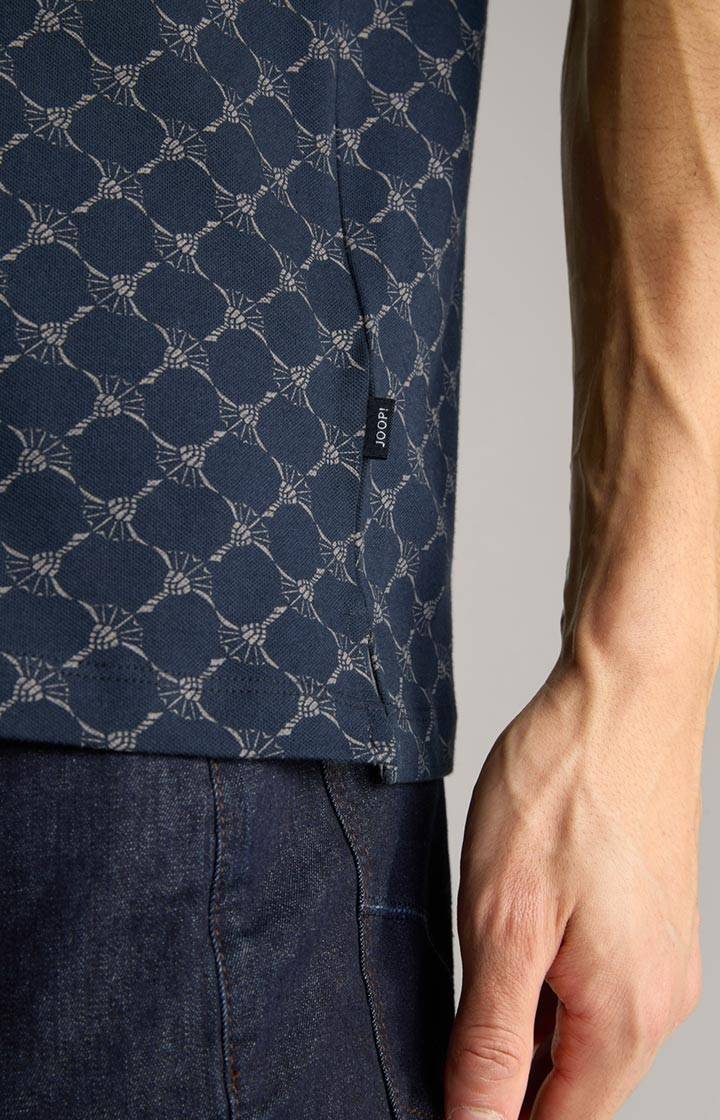 Joop Cornflower Poloshirt Paigam in Navy gemustert Nur noch ein Tag übrig