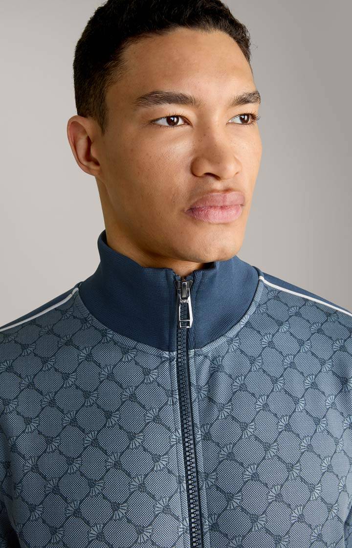 Joop Cornflower-Sweatjacke Tayfun in Blau gemustert Begrenzt auf 3 Tage
