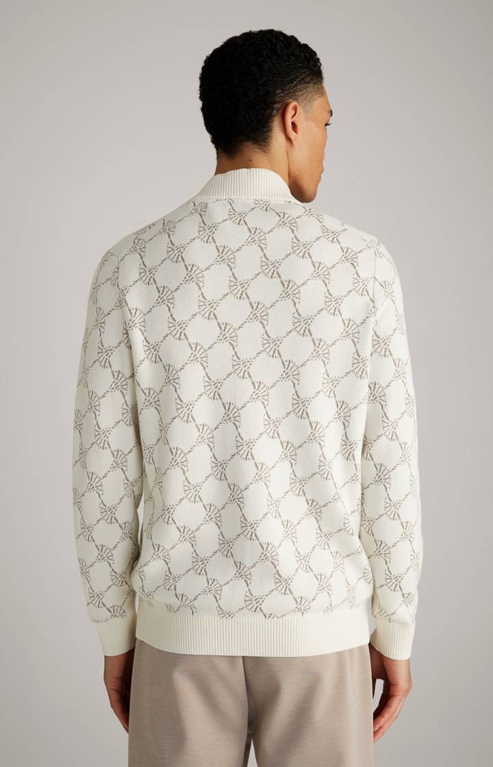 Joop Cornflower-Strickjacke Raveno in Weiß gemustert Rabatte dieses Monats