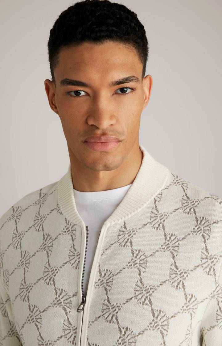 Joop Cornflower-Strickjacke Raveno in Weiß gemustert Rabatte dieses Monats
