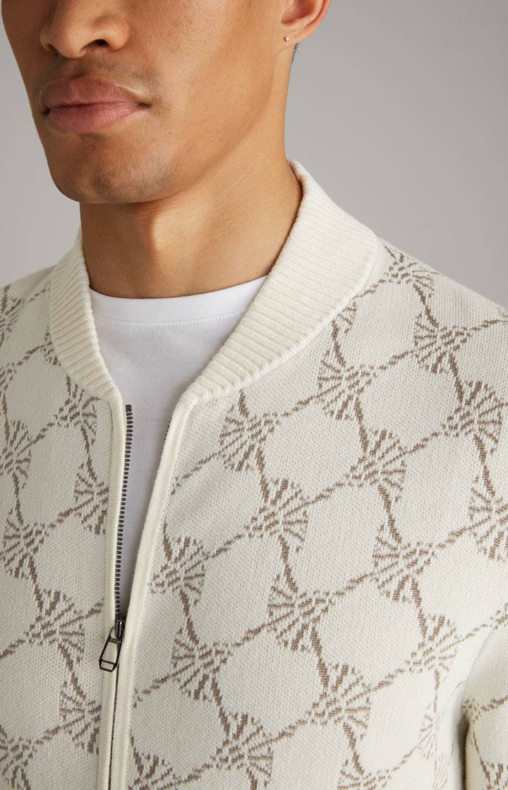 Joop Cornflower-Strickjacke Raveno in Weiß gemustert Rabatte dieses Monats