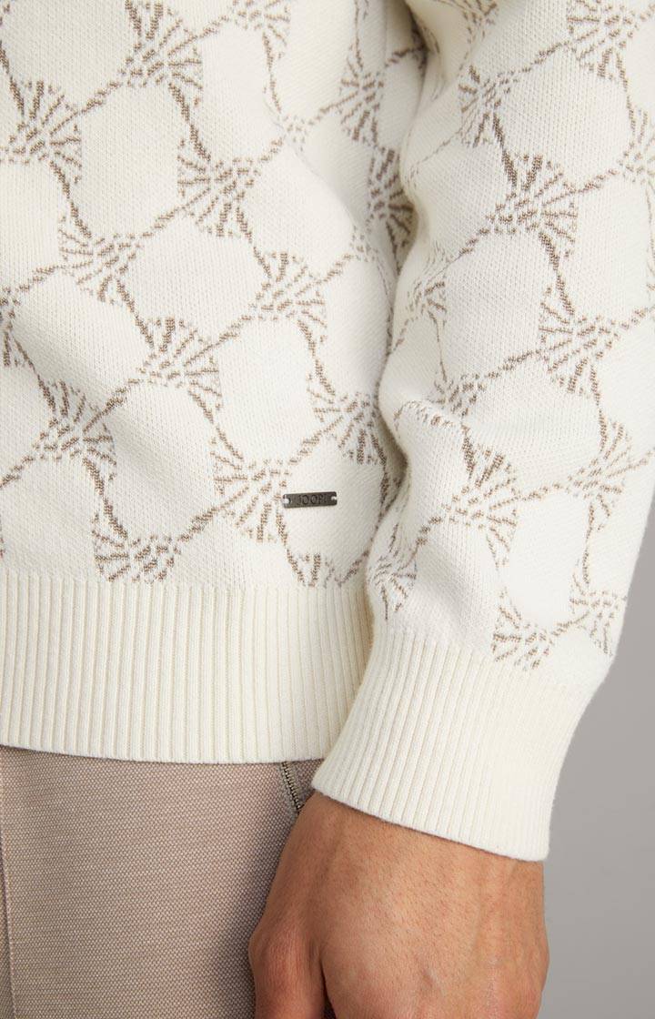 Joop Cornflower-Strickjacke Raveno in Weiß gemustert Rabatte dieses Monats