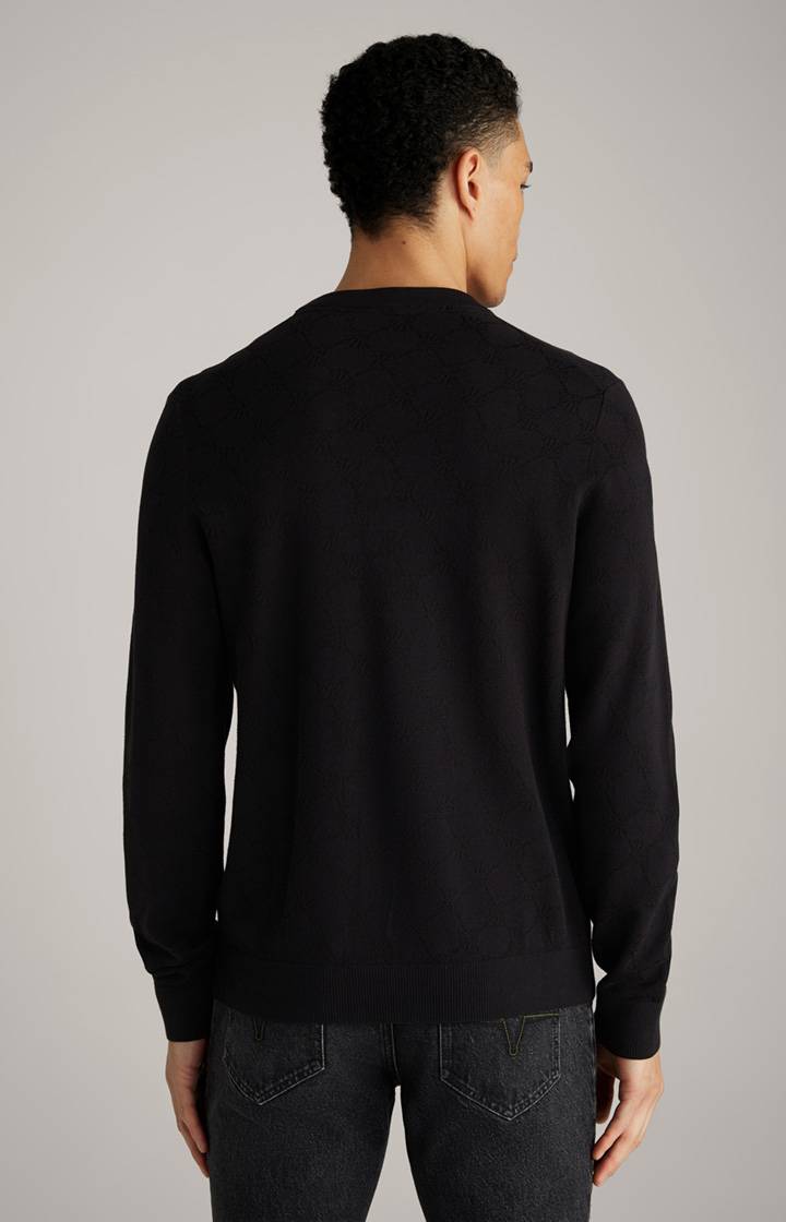 Joop Cornflower-Pullover Ravon in Schwarz gemustert Verkauf