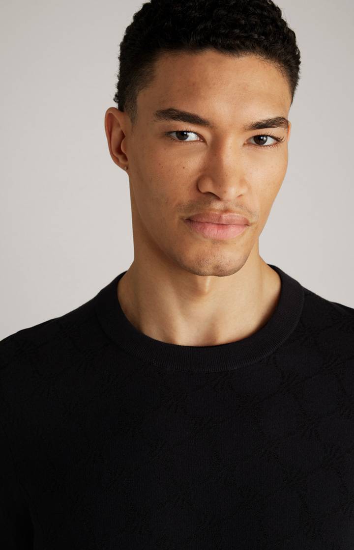 Joop Cornflower-Pullover Ravon in Schwarz gemustert Verkauf
