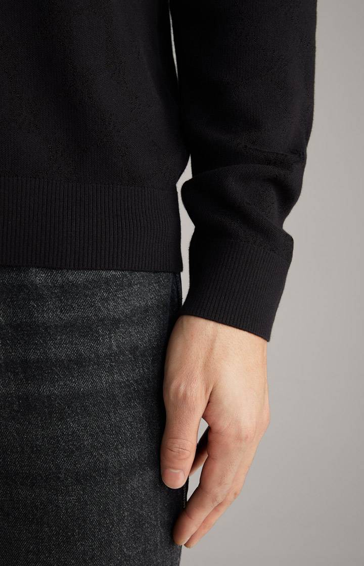 Joop Cornflower-Pullover Ravon in Schwarz gemustert Verkauf