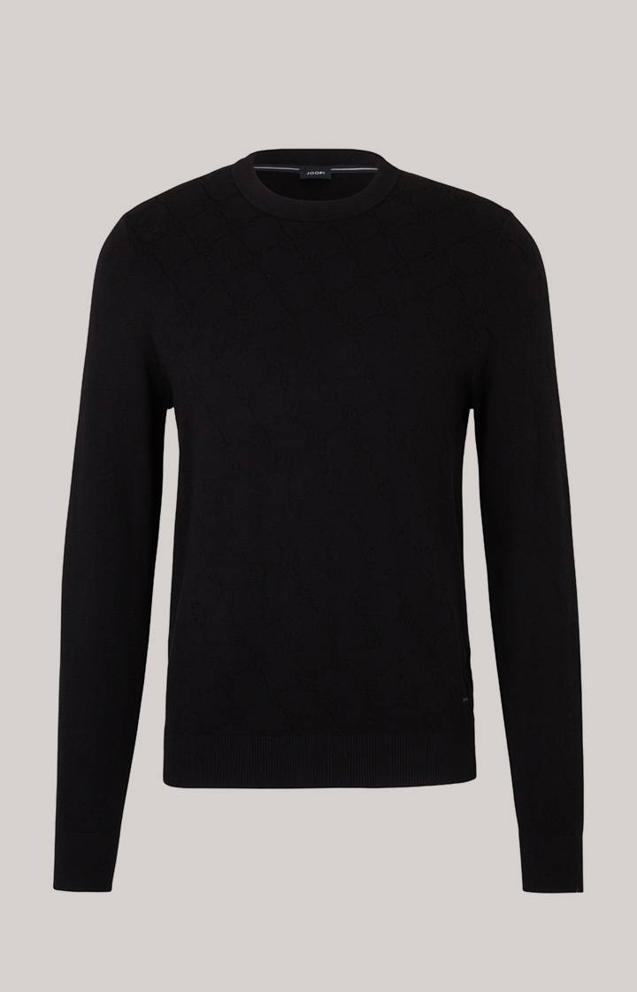 Joop Cornflower-Pullover Ravon in Schwarz gemustert Verkauf