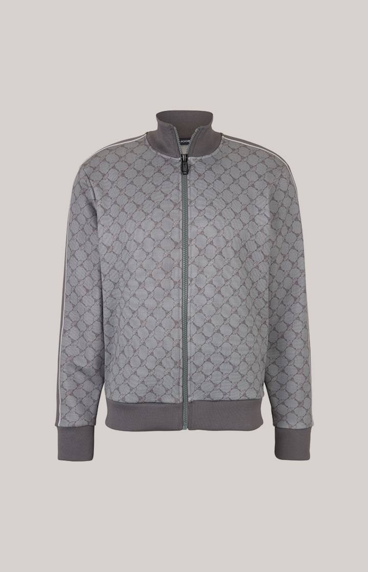 Joop Cornflower-Sweatjacke Tayfun in Grau gemustert im Angebot