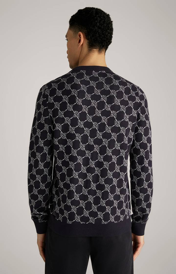Joop Cornflower-Pullover Ravon in Navy gemustert Fabrik Onlineshop