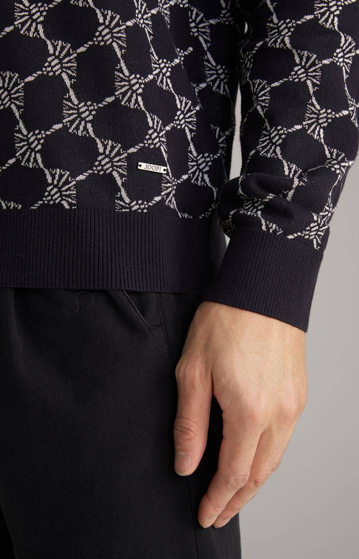 Joop Cornflower-Pullover Ravon in Navy gemustert Fabrik Onlineshop