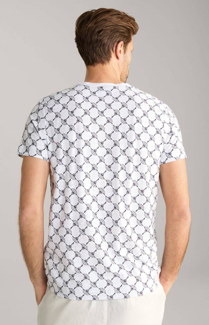 Joop Cornflower-T-Shirt Tyron in Weiß gemustert Großer Ausverkauf