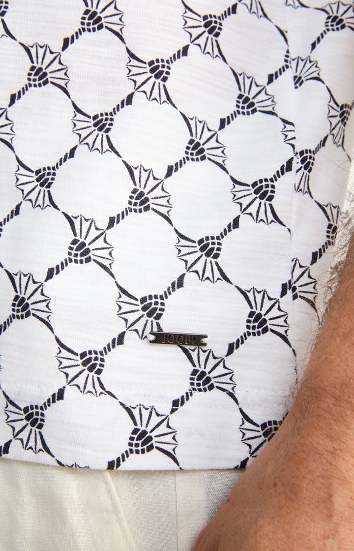 Joop Cornflower-T-Shirt Tyron in Weiß gemustert Großer Ausverkauf